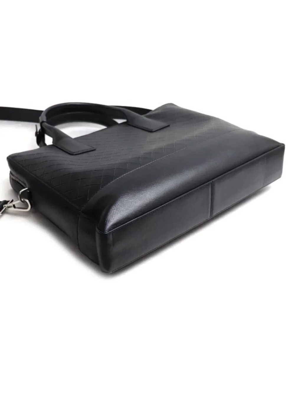 Bottega Veneta Embossed Business Black Briefcase